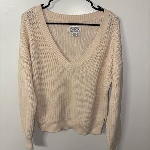 Victoria's Secret PINK Forenza knit pullover sweater in cream
